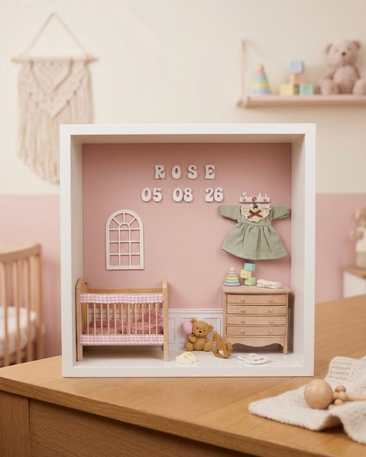 Cadre de naissance personnalisé – Décoration chambre bébé faite main