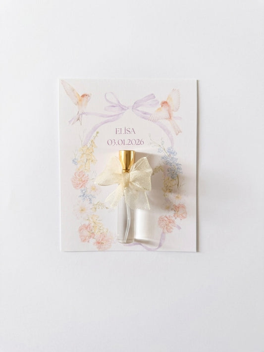 Flacon spray Personnalisé | Eau de Cologne ou Senteur Coton & Carte Illustrée