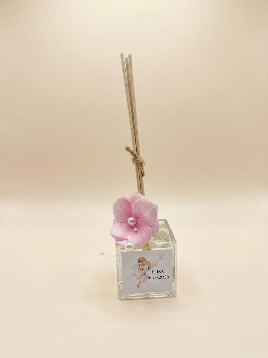 Diffuseur Personnalisé – Cadeau Invités Naissance Fille | Senteur Coton