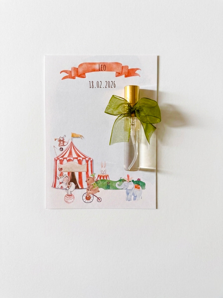 Flacon spray Personnalisé | Eau de Cologne ou Senteur Coton & Carte Illustrée