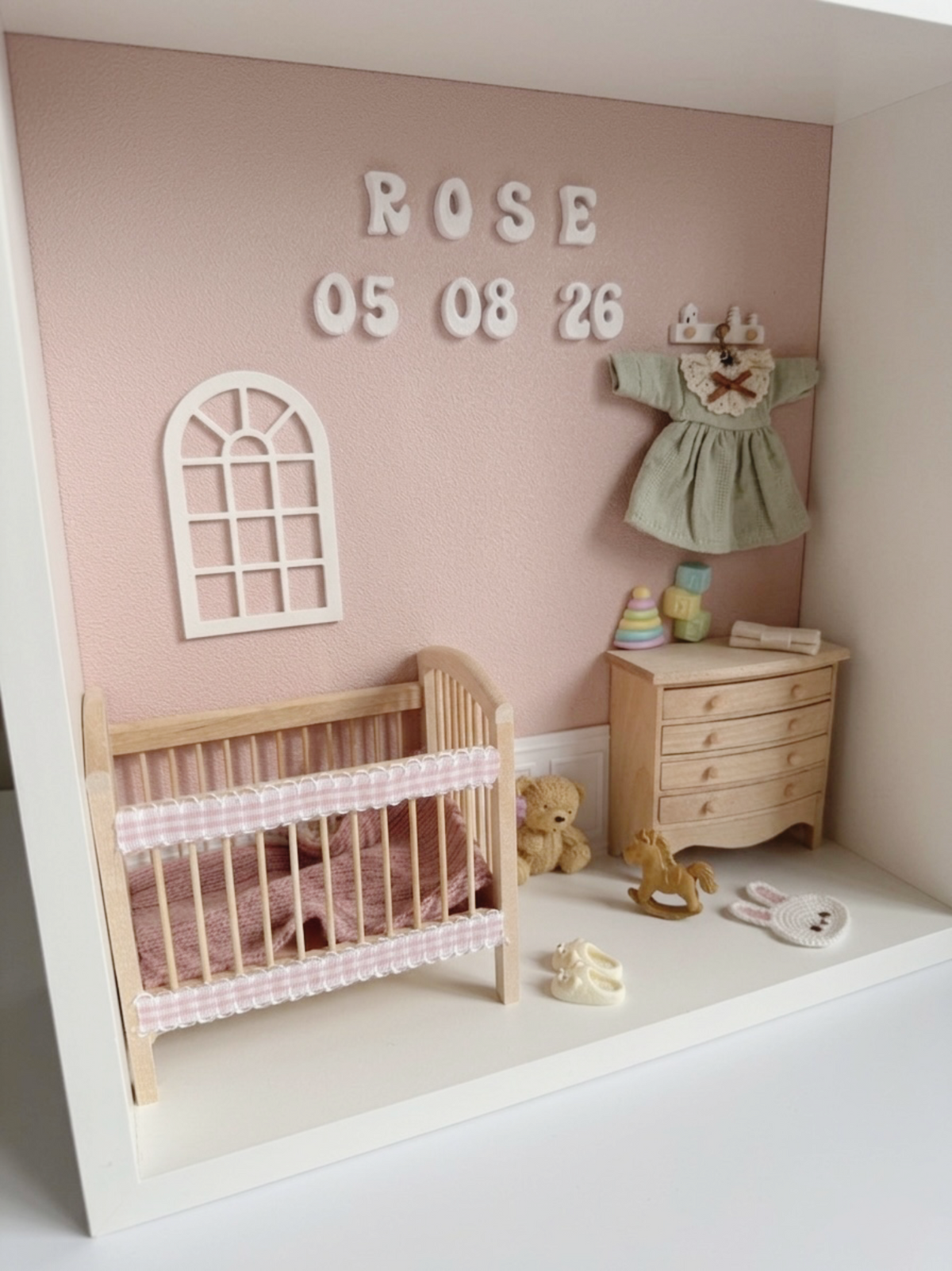 Cadre de naissance personnalisé – Décoration chambre bébé faite main
