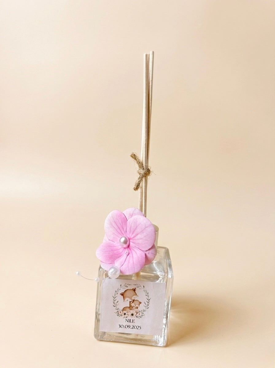 Diffuseur Personnalisé – Cadeau Invités Naissance Fille | Senteur Coton