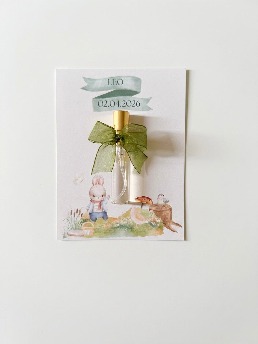 Flacon spray Personnalisé | Eau de Cologne ou Senteur Coton & Carte Illustrée