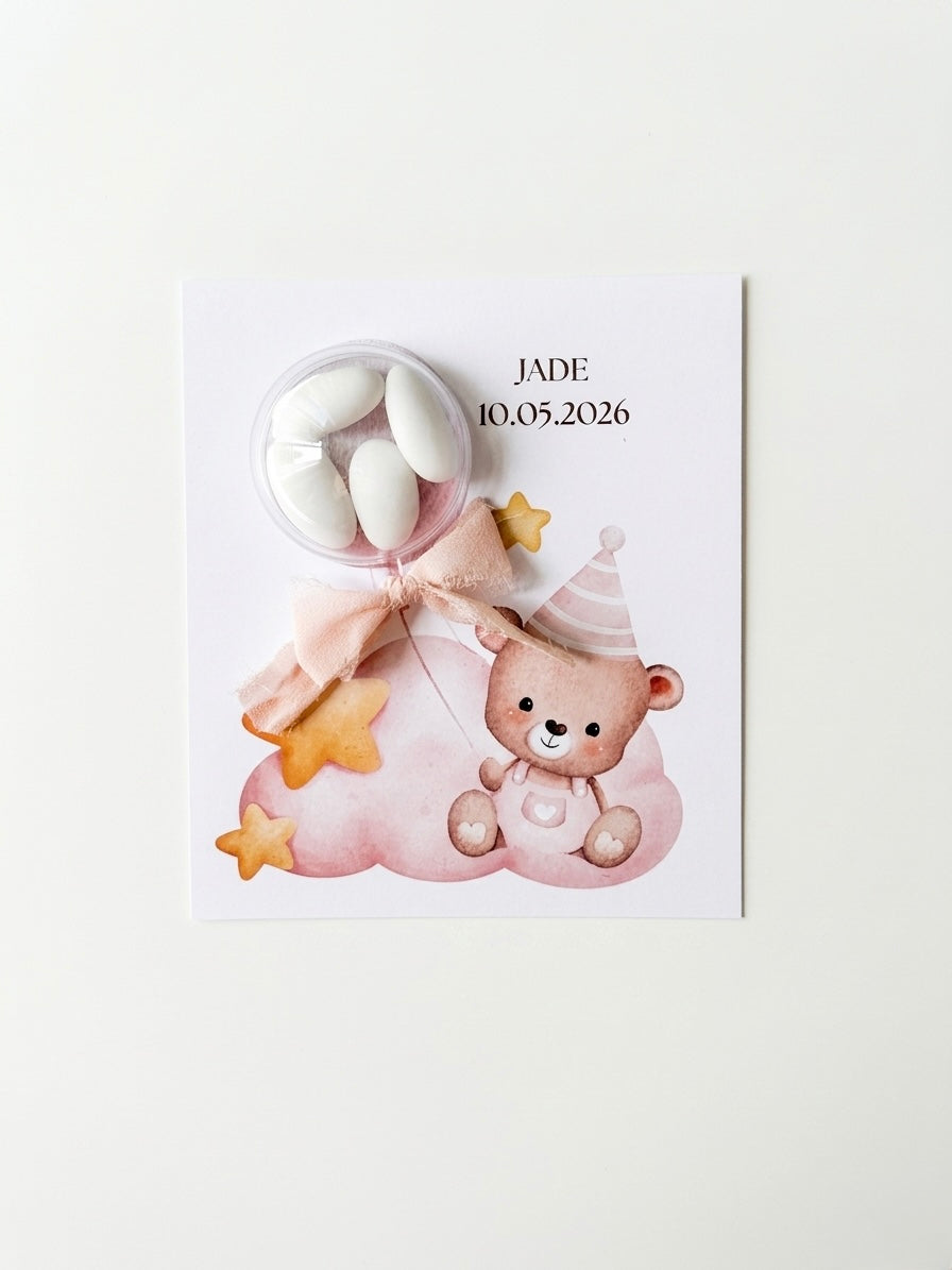Carte Cadeau Dragées Personnalisée Enfant – Design Ballon