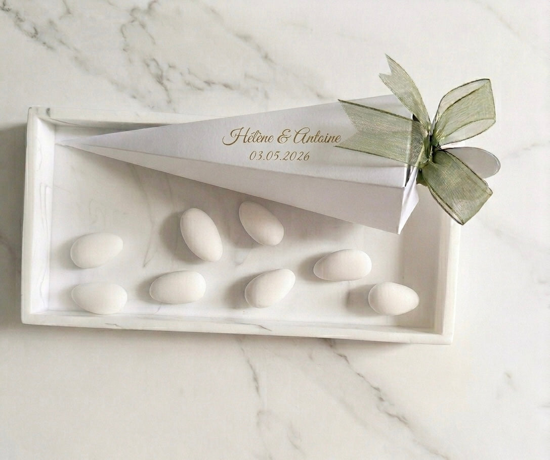 Boîte Élégante à Dragées Personnalisée – Cadeau Invité Événement