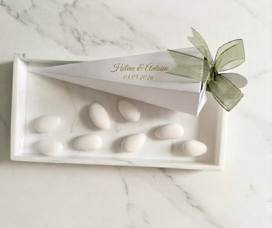 Boîte Élégante à Dragées Personnalisée – Cadeau Invité Événement