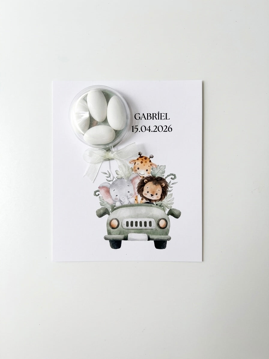 Carte Cadeau Dragées Personnalisée Enfant – Design Ballon