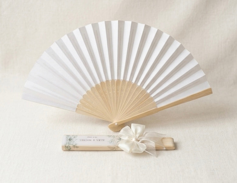Éventail Élégant en Bois – Cadeau Invité Événement