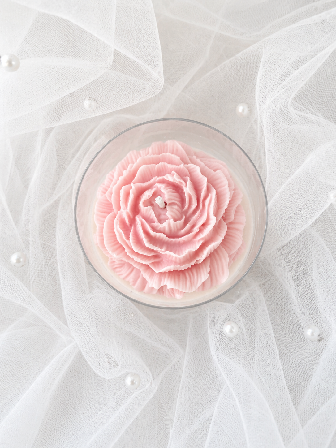 Bougie Pivoine Rose | Bougie Parfumée Fleur en Cire de Soja