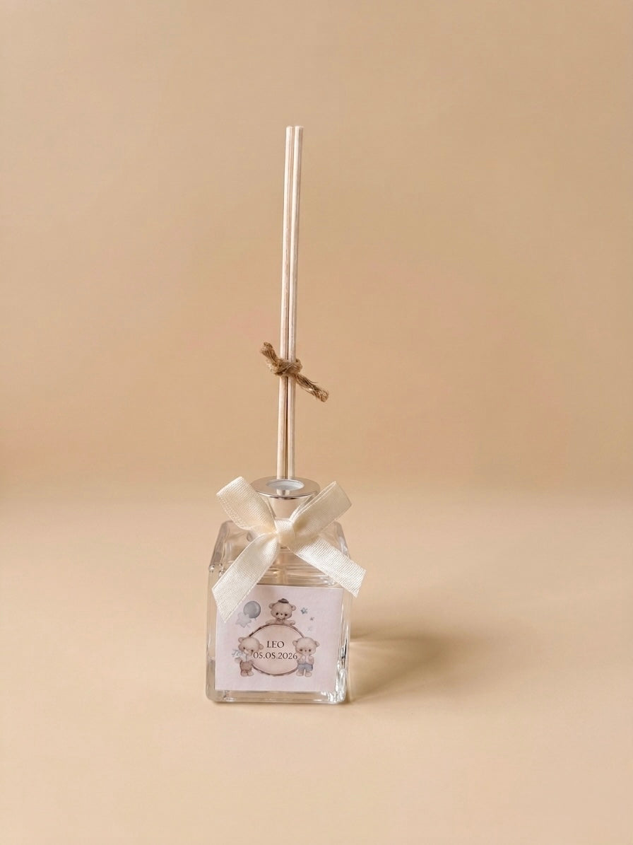 Diffuseur Personnalisé – Cadeau Invités Naissance Garçon | Senteur Coton
