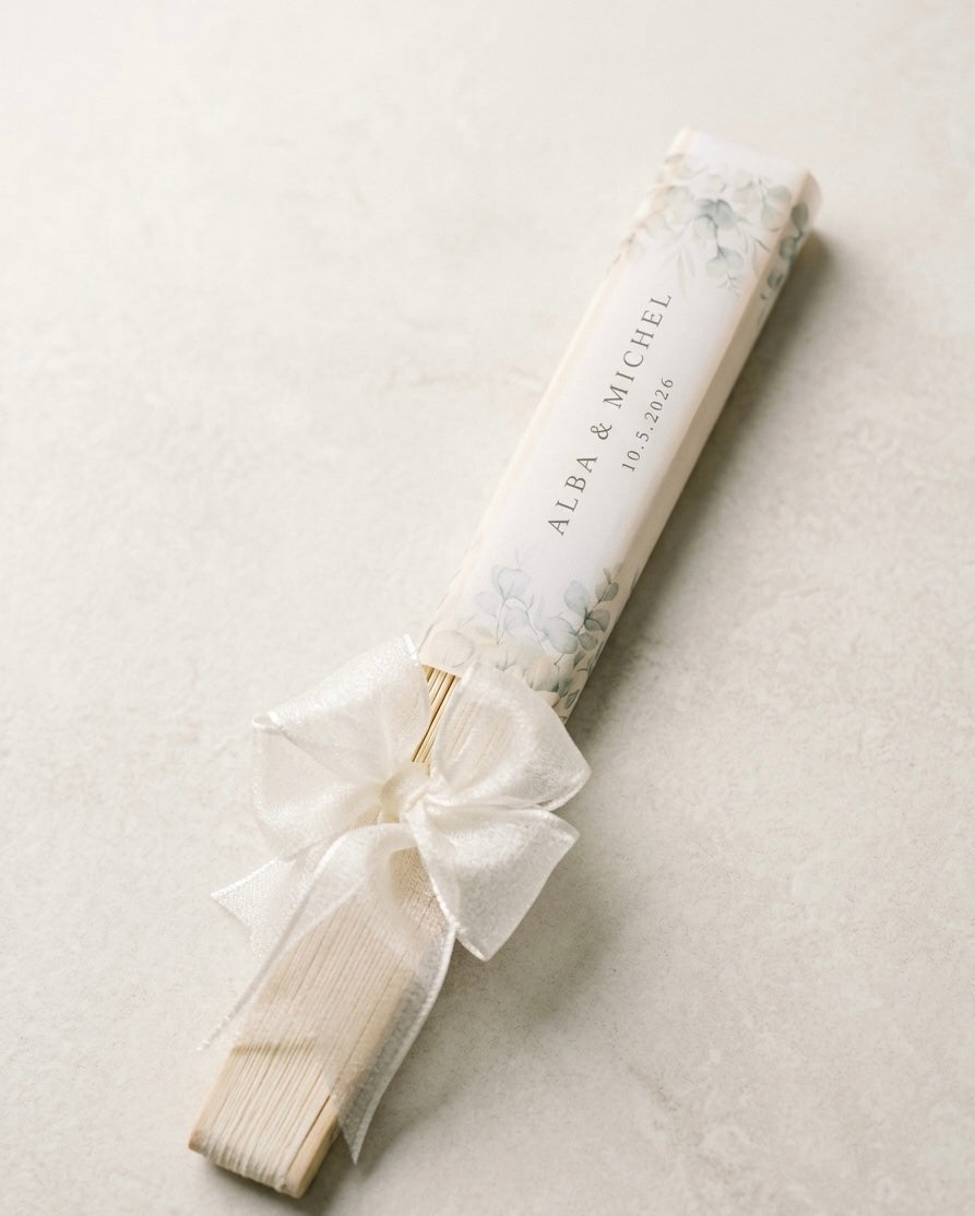 Éventail Élégant en Bois – Cadeau Invité Événement