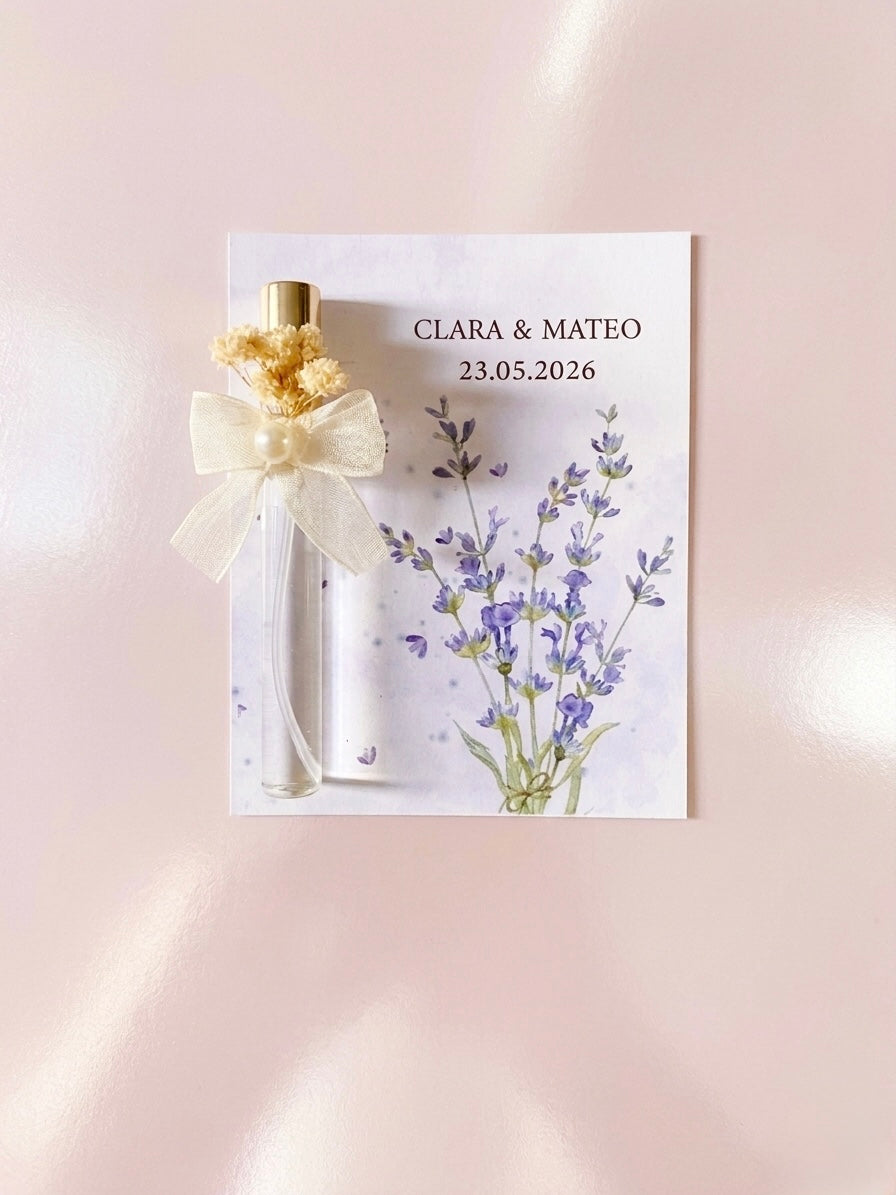 Flacon spray 10 ml Personnalisé | Eau de Cologne ou Senteur Coton & Carte Illustrée