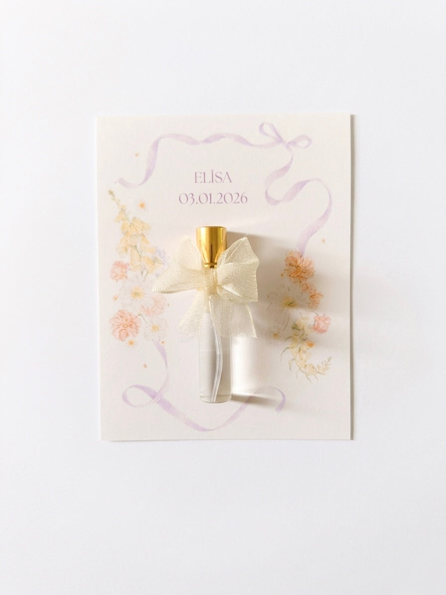 Flacon spray Personnalisé | Eau de Cologne ou Senteur Coton & Carte Illustrée