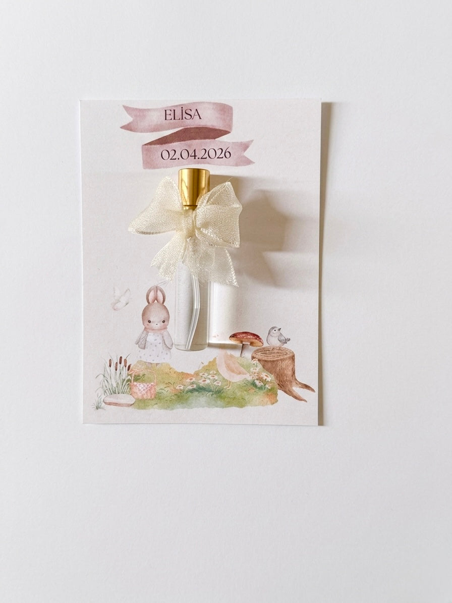 Flacon spray Personnalisé | Eau de Cologne ou Senteur Coton & Carte Illustrée
