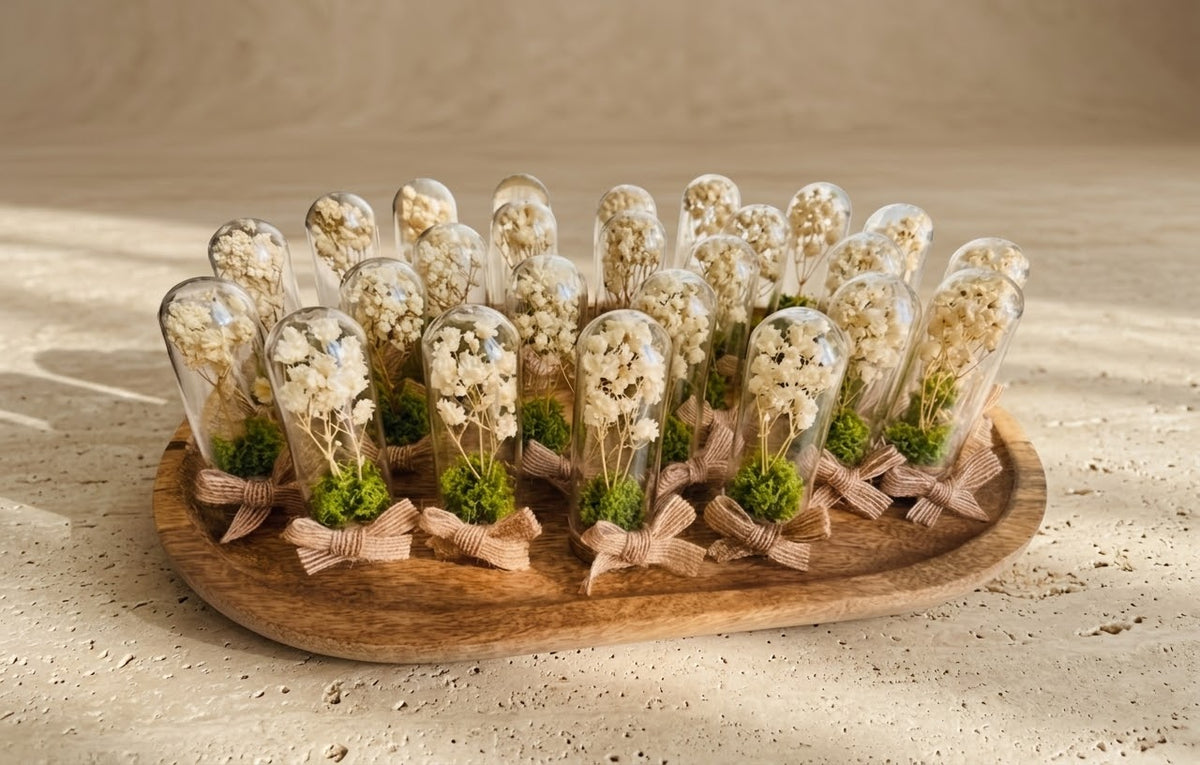 Cloche en Verre Fleur Séchée – Cadeau Invité Événement